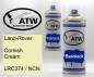 Preview: Land-Rover, Cornish Cream, LRC374 / NCN: 400ml Sprühdose + 400ml Klarlack - Set, von ATW Autoteile West.